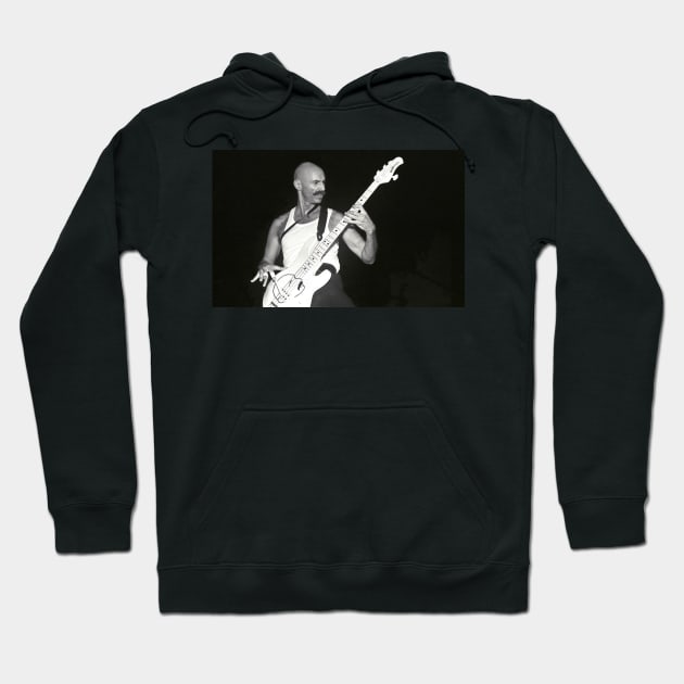 Tony Levin BW Photograph Hoodie by Concert Photos